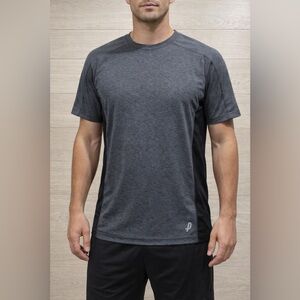 Penn Black Grey Short Sleeve Workout Shirt